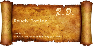 Rauch Dorisz névjegykártya